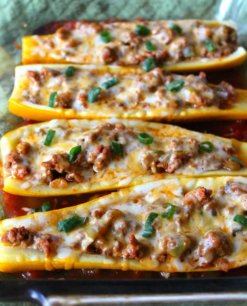 Taco Stuffed Summer Squash Boats