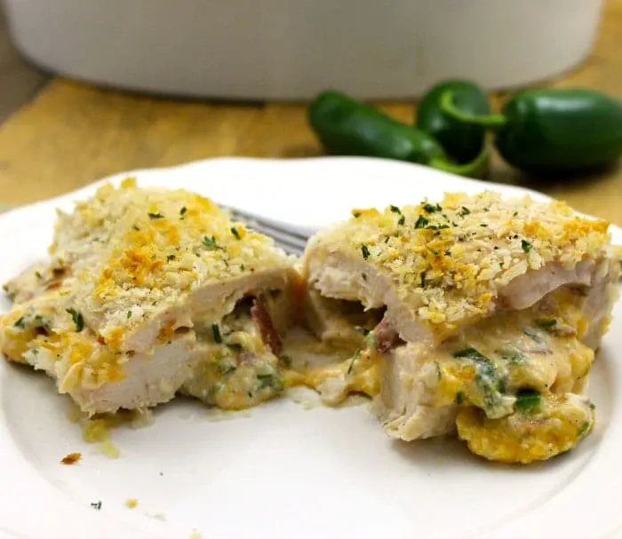 Skinny Jalapeño Popper Stuffed Chicken
