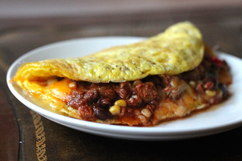 Chicken Chili Cheese Omelet