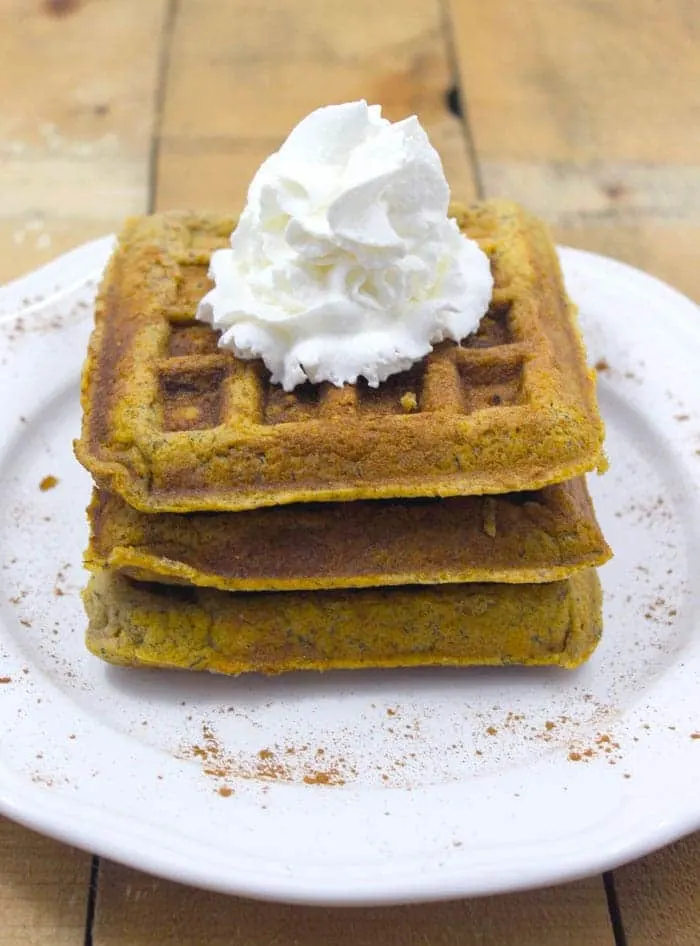 Paleo Pumpkin Protein Waffles
