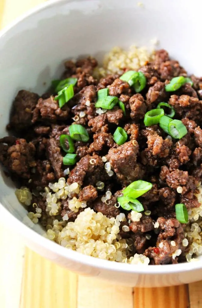 15-Minute Korean Beef and Quinoa Bowl