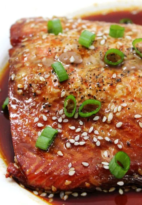 Honey Sriracha Glazed Salmon