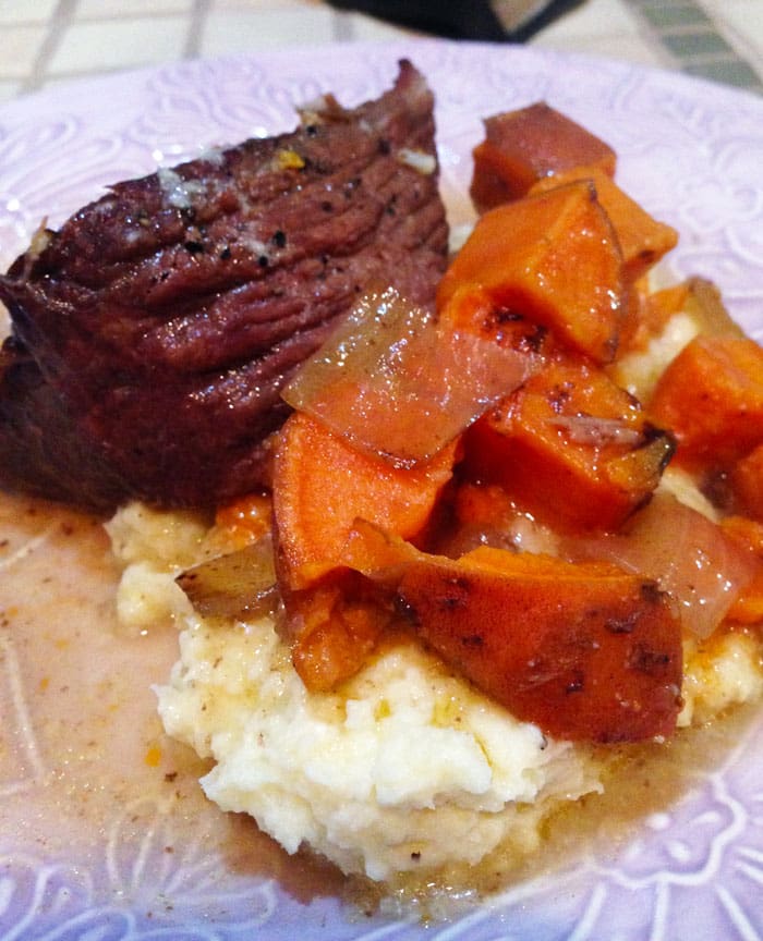 Oven Pot Roast with Sweet Potatoes