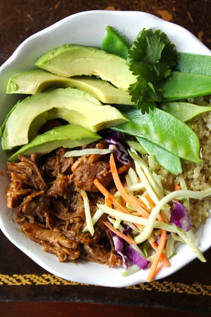 Slow Cooker Chinese Chicken Quinoa Bowls