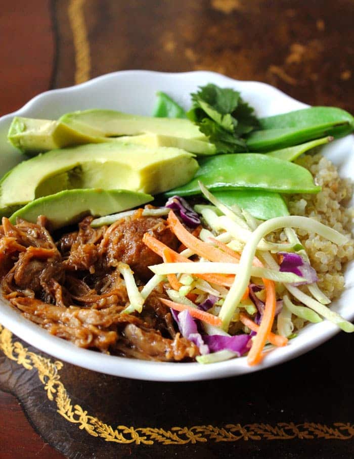 Slow Cooker Chinese Chicken Quinoa Bowls