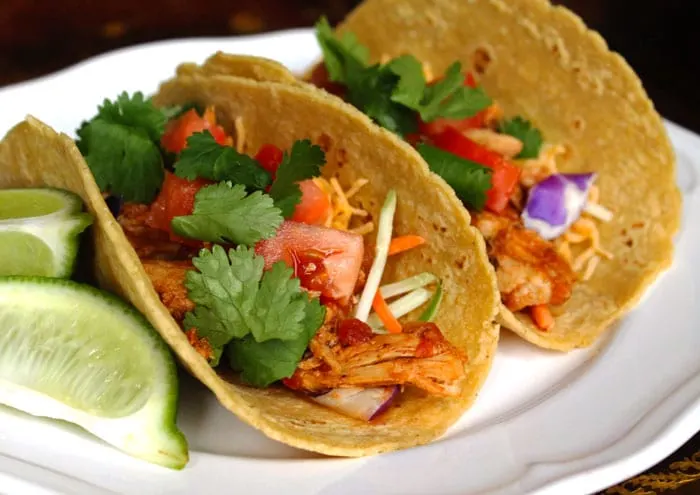 Stupidly Easy Slow Cooker Chicken Tacos