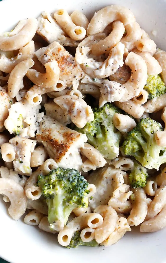 Lightened Up Chicken and Broccoli Mac and Cheese