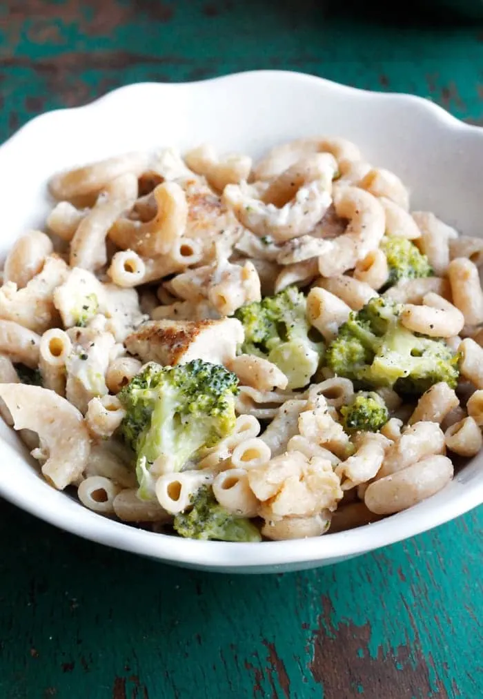 Lightened Up Chicken and Broccoli Mac and Cheese
