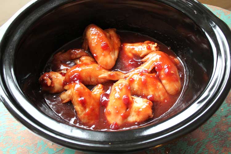 3-Ingredient Crockpot Cranberry Barbecue Chicken Wings