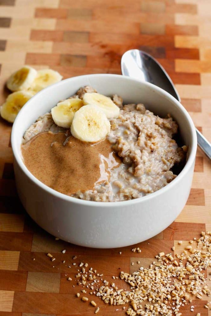 Clean Eating Peanut Butter Banana Slow Cooker Oatmeal