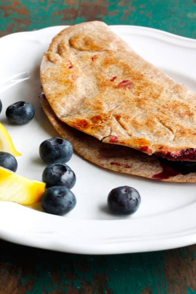 Lemon Blueberry Breakfast Quesadilla 