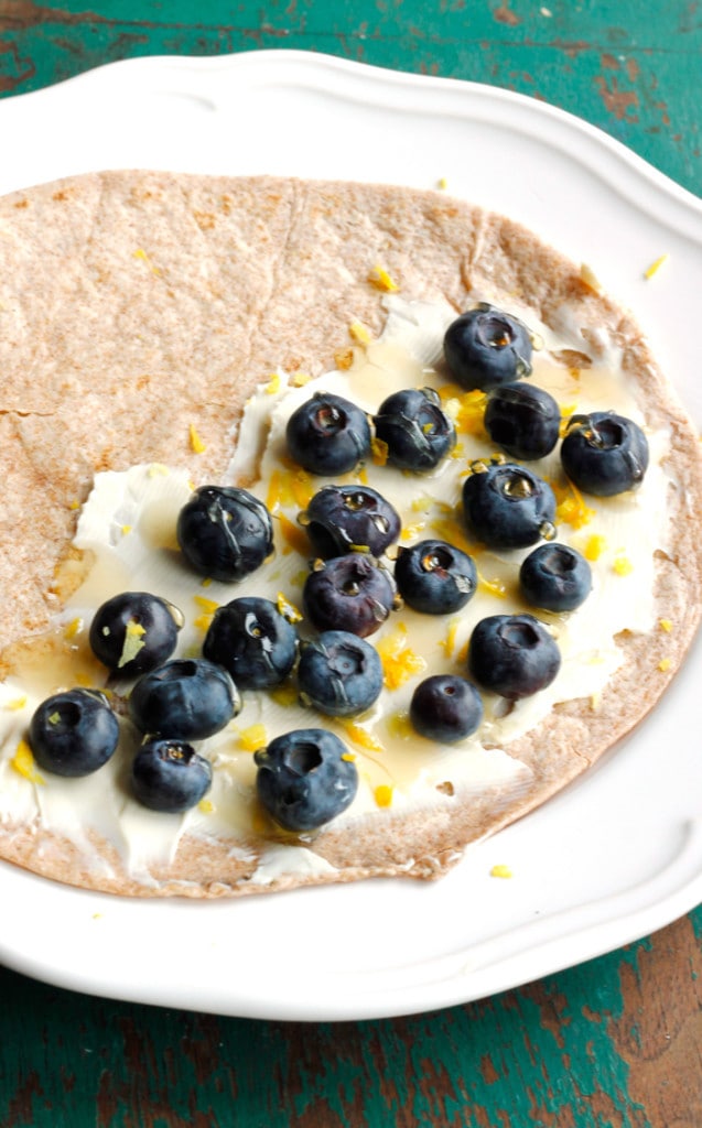 Lemon Blueberry Breakfast Quesadilla 