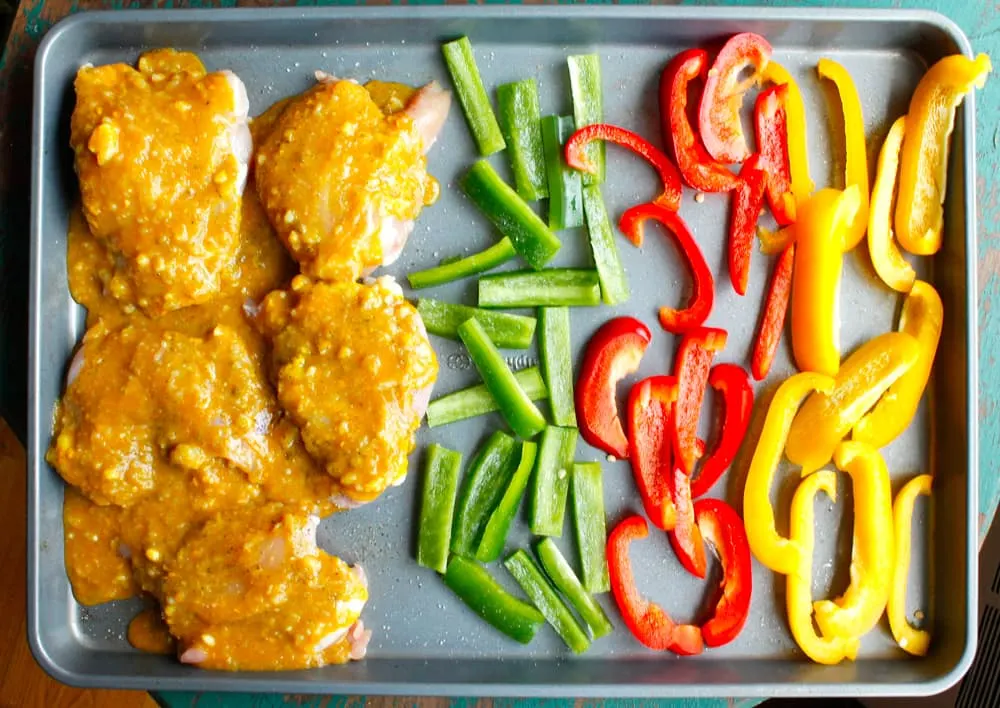 One Pan Chicken and Peppers