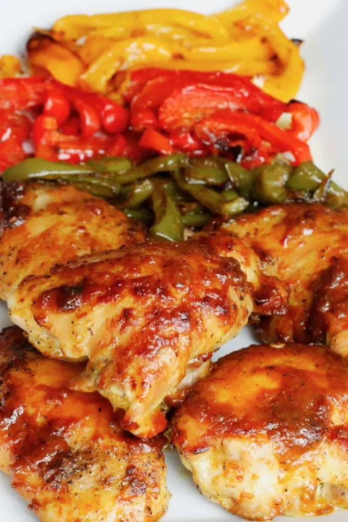 One Pan Oven Baked Chicken and Peppers