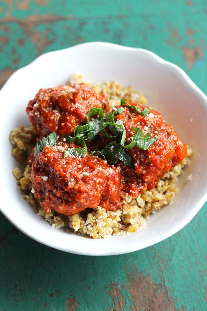 Italian Meatball Quinoa Bowls