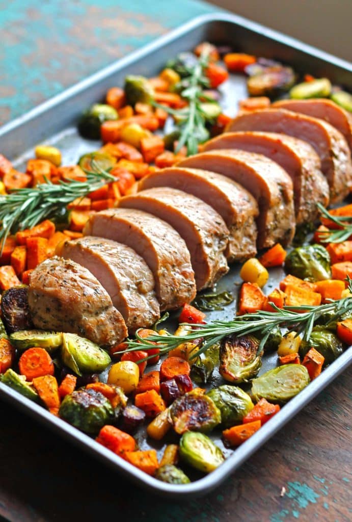 One Pan Pork Tenderloin with Fall Vegetables