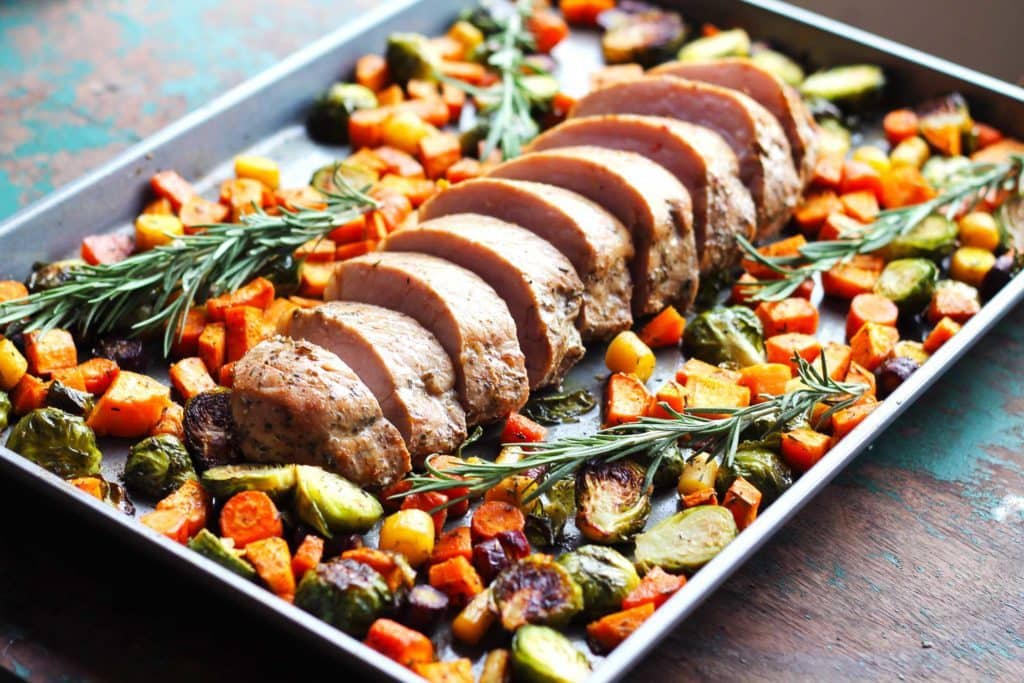 One Pan Pork Tenderloin With Fall Vegetables