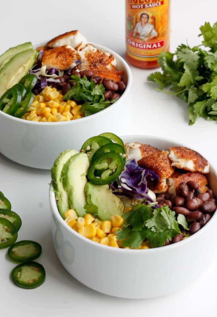 Easy Quinoa Fish Taco Bowls - Smile Sandwich