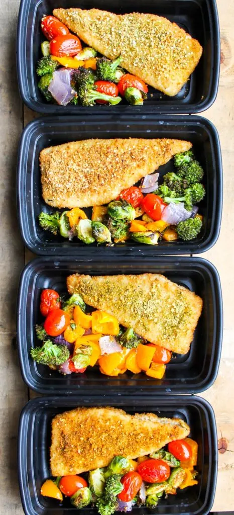 30-Minute One Pan Fish and Vegetables, meal prep recipes, easy dinner recipes