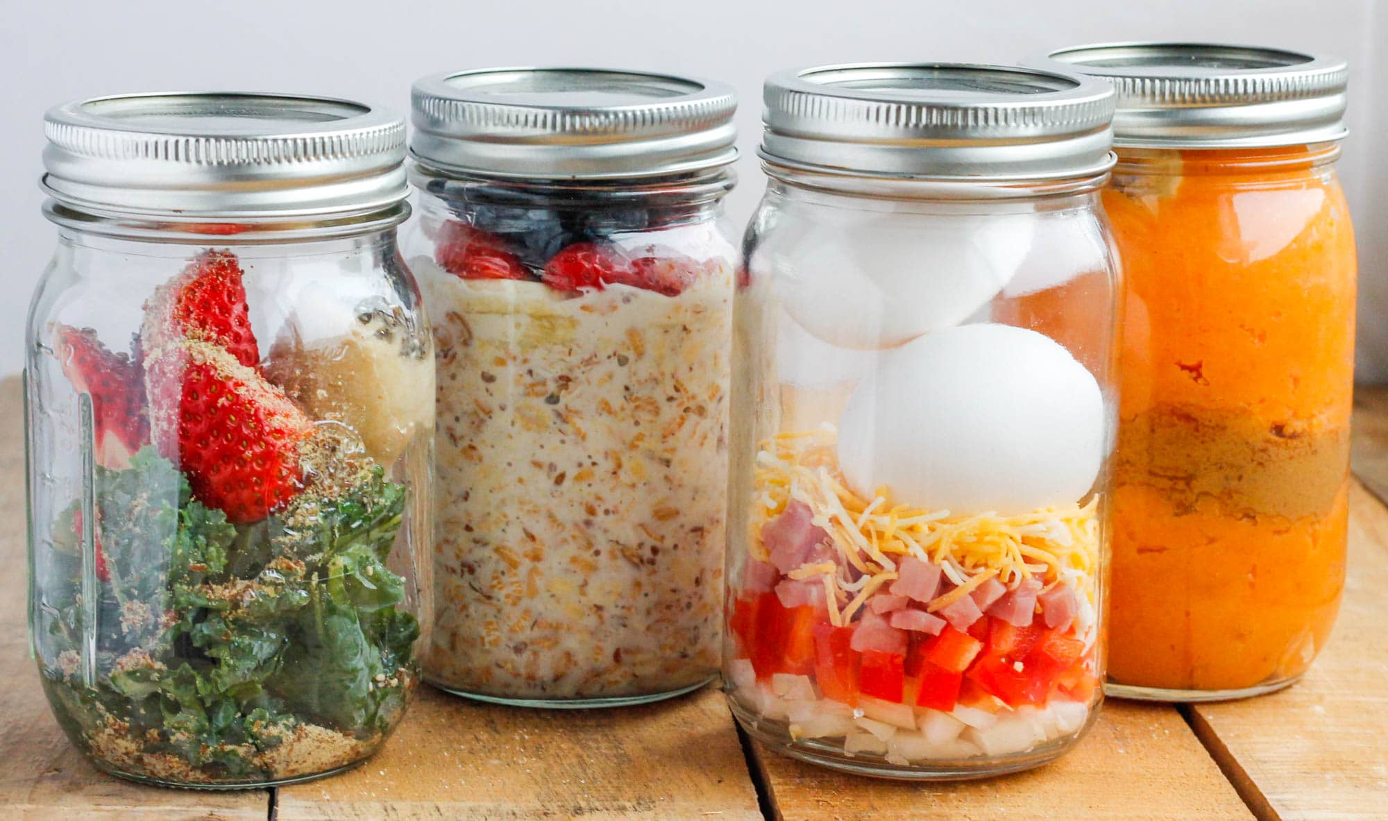 Make-Ahead Healthy Breakfast Meal Prep Jars: 4 Ways - Smile Sandwich