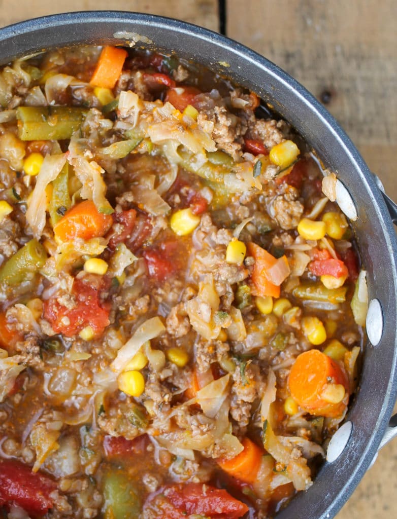 Ground Beef and Cabbage Soup Smile Sandwich