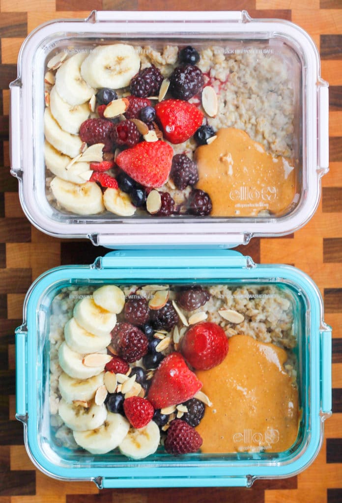 Peanut Butter Banana Instant Pot Steel Cut Oats