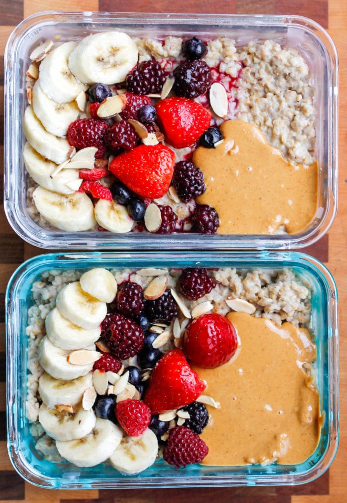 Peanut Butter Banana Instant Pot Steel Cut Oats