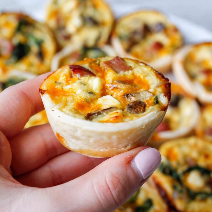 Mini Ham and Mushroom Gluten-Free Quiche