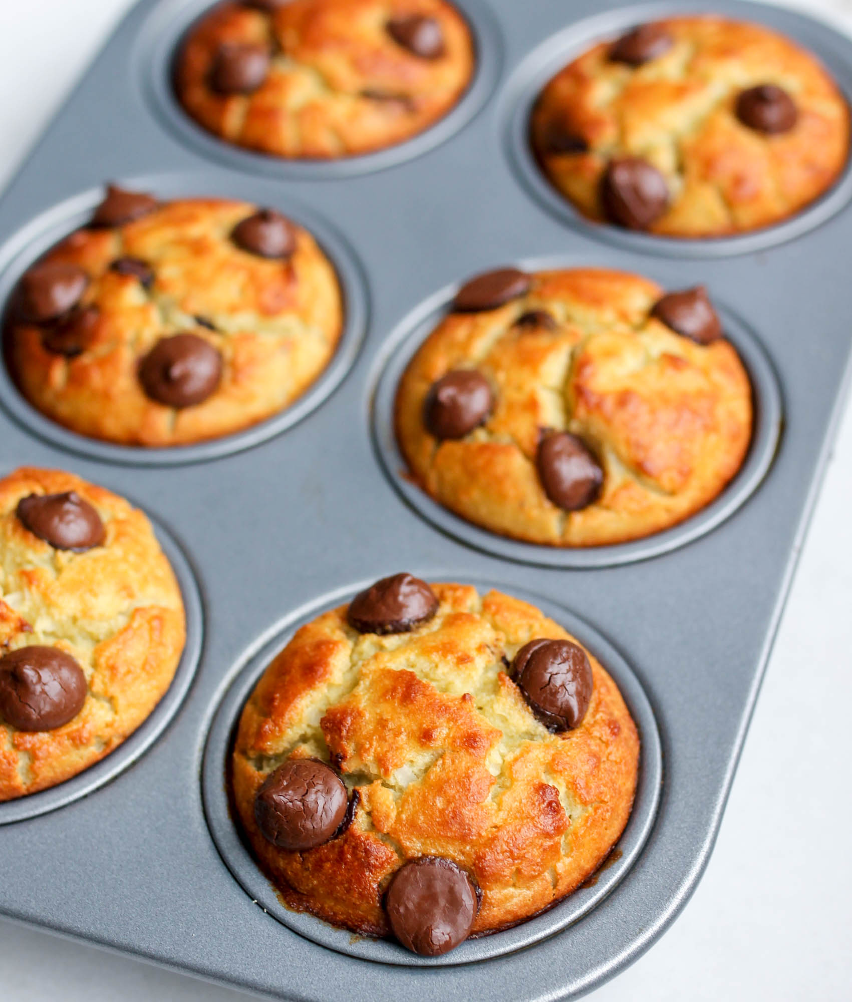 5-Minute Blender Paleo Banana Muffins with Chocolate Chips and Coconut