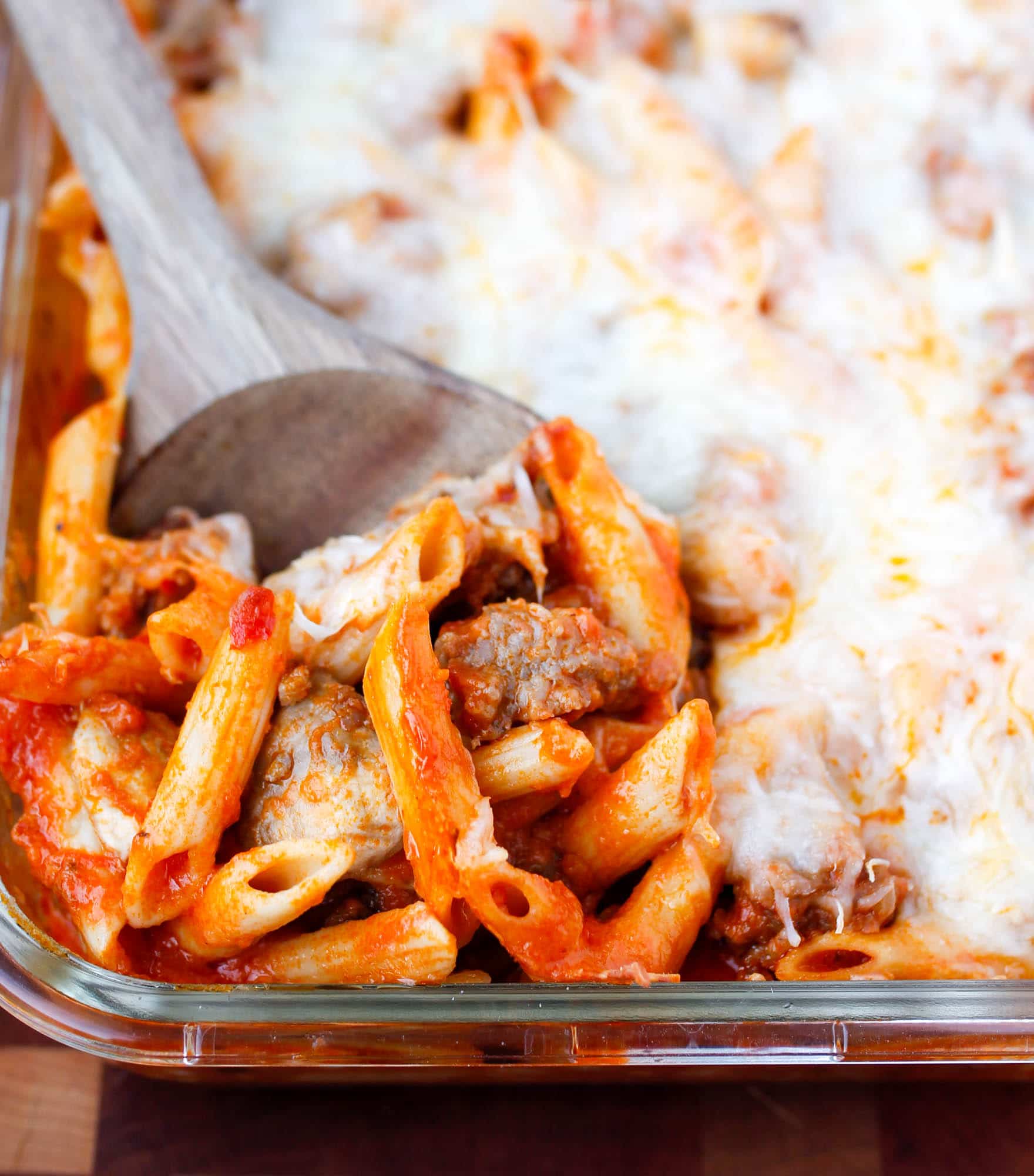 Gluten-Free Pasta Bake with Sausage and Mushrooms