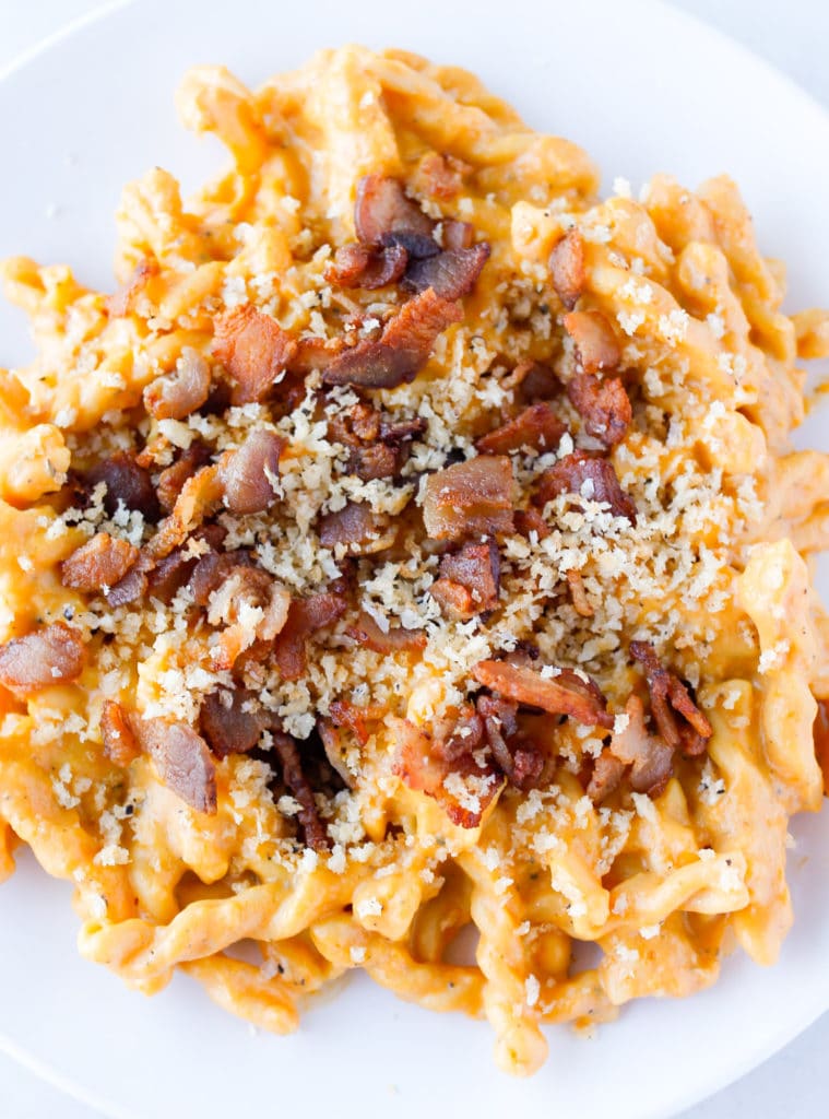 Butternut Squash Pasta with Bacon