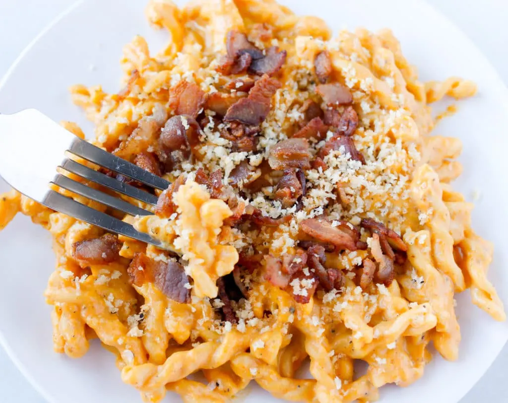 Butternut Squash Pasta with Bacon