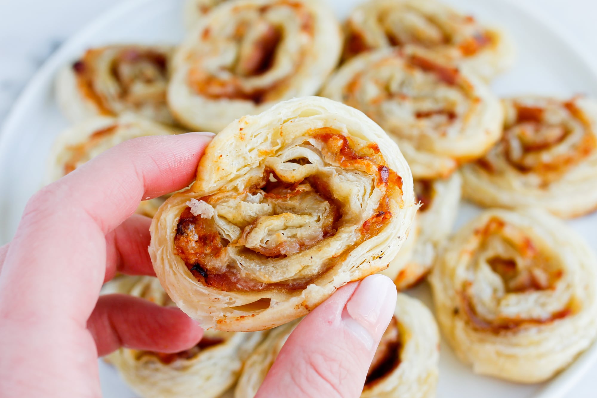 Prosciutto and Cheese Puff Pastry Pinwheels Recipe, puff pastry 
