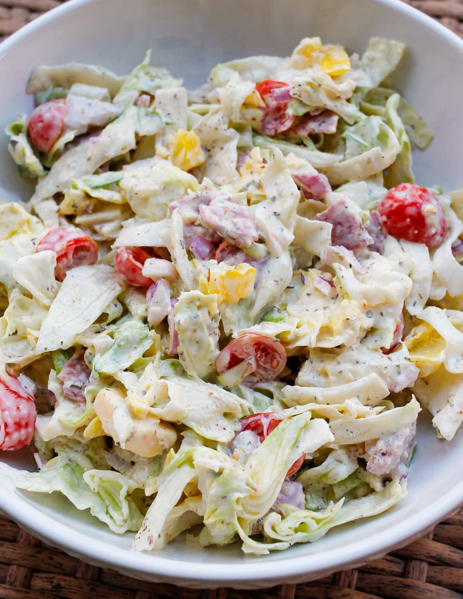 Italian Grinder Salad (Chopped Sub Salad) - Wellness by Kay