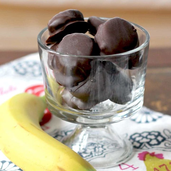 Dark Chocolate Peanut Butter Banana Bites