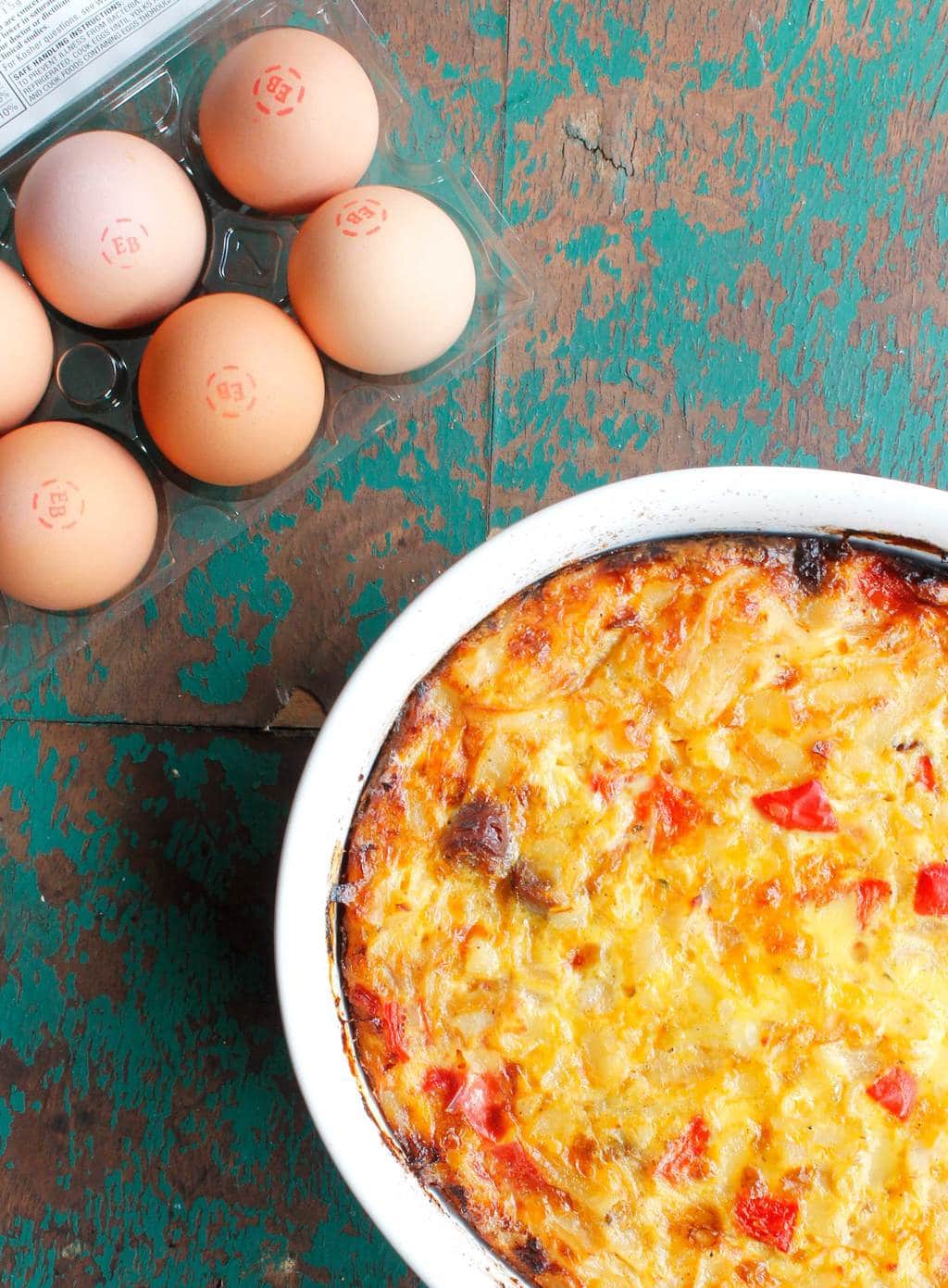 Quick and Easy Make-Ahead Breakfast Casserole - Smile Sandwich