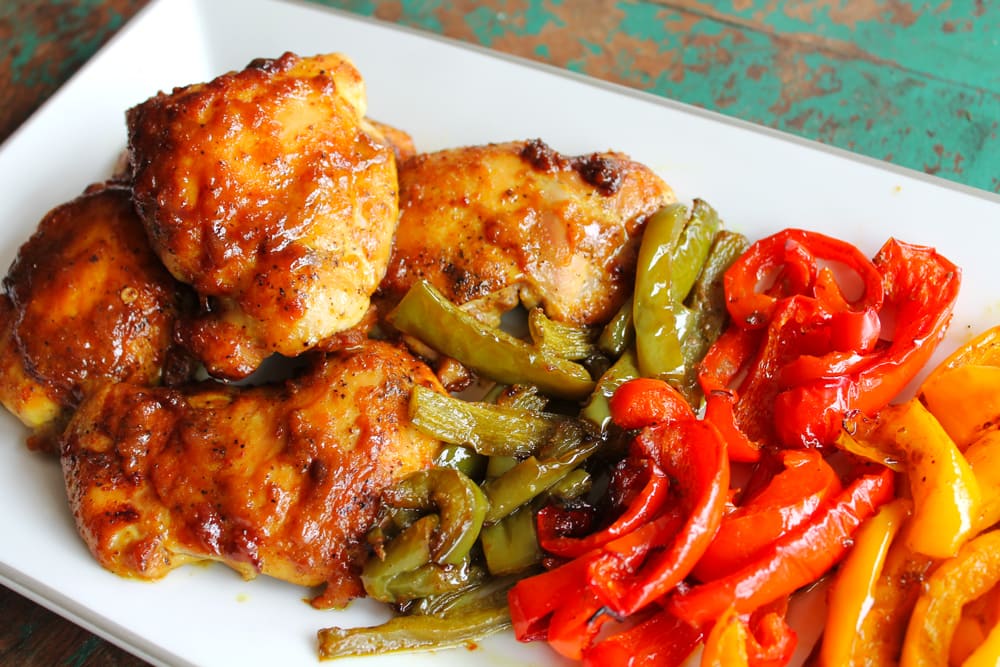 One Pan Oven-Baked Chicken and Peppers - Smile Sandwich
