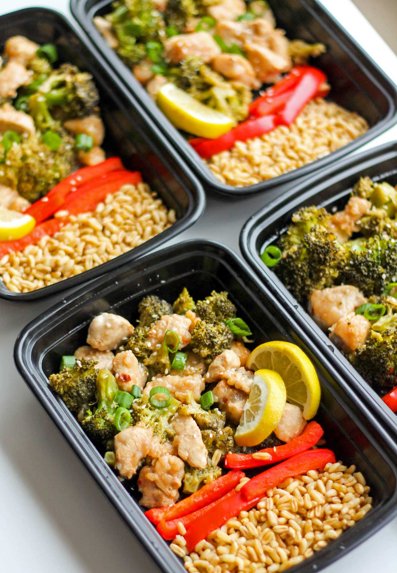 Chinese Lemon Chicken Meal Prep Bowls