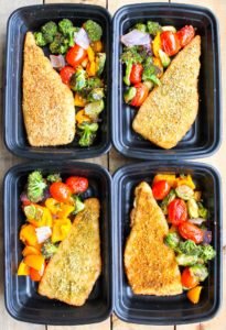 30-Minute One Pan Fish and Vegetables, meal prep recipes, easy dinner recipes