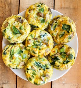 Spinach Mushroom Asiago Egg Muffins - Smile Sandwich