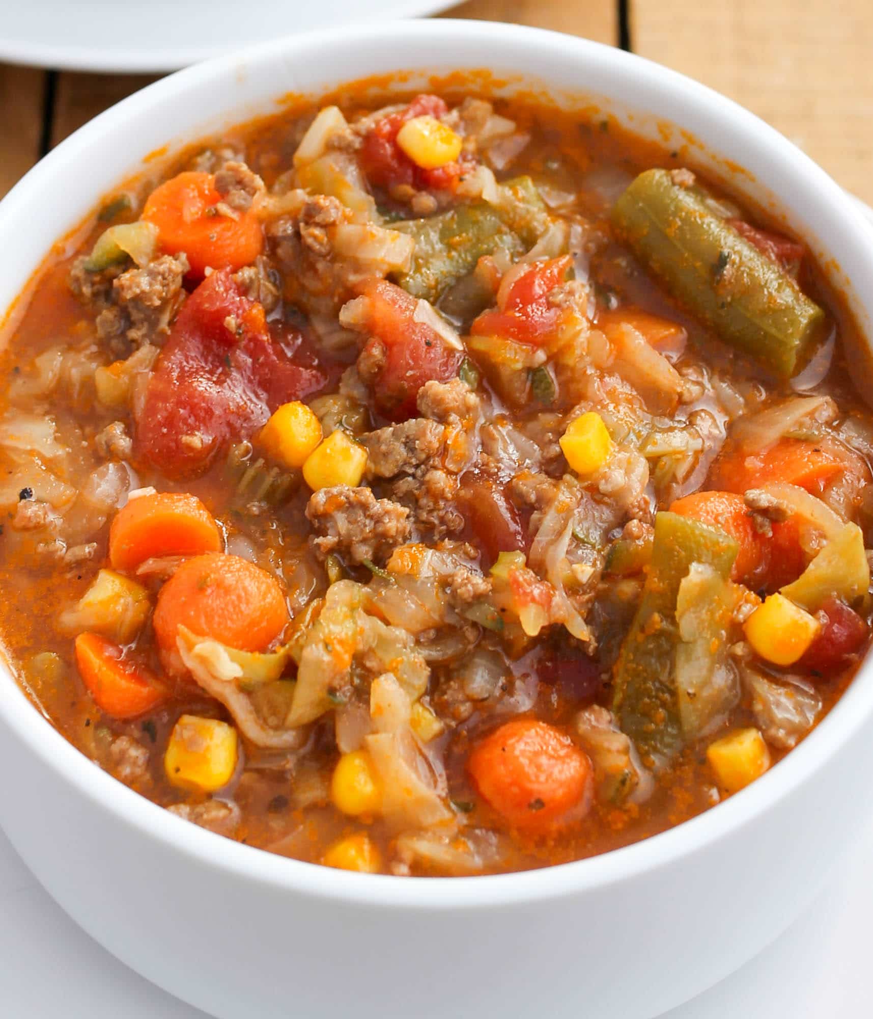 Ground Beef and Cabbage Soup Smile Sandwich