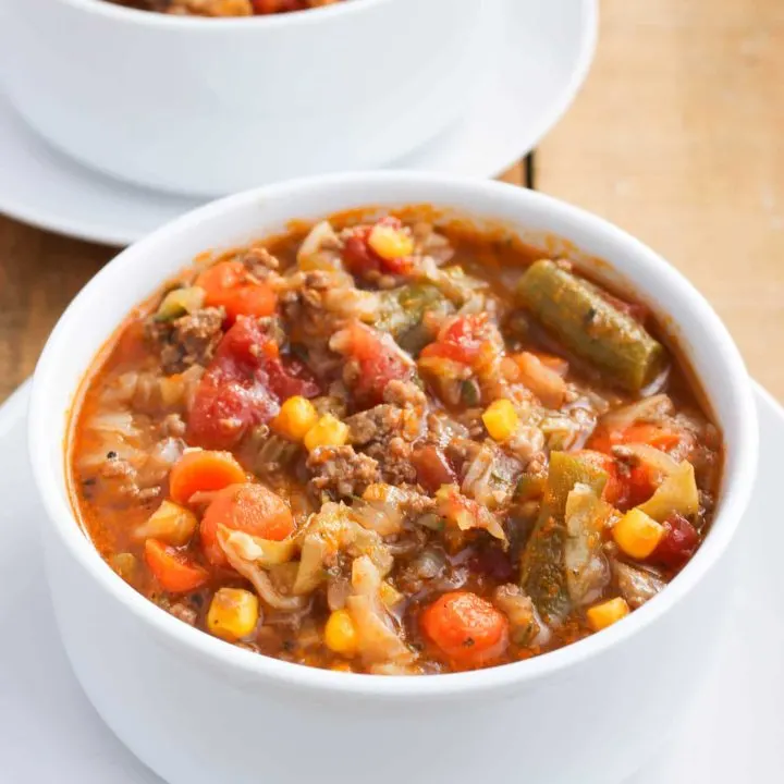 Ground Beef and Cabbage Soup