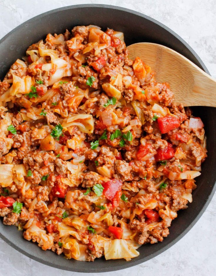 Amish One-Pan Ground Beef and Cabbage Skillet - Smile Sandwich