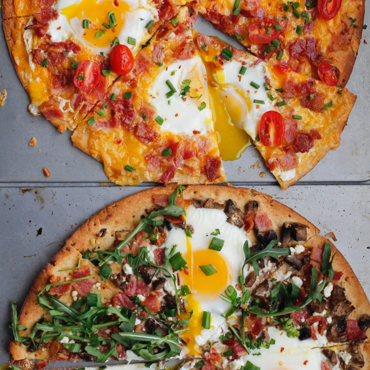Bacon Breakfast Pizza: Two Ways