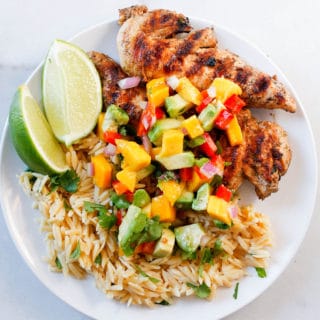 Mango Salsa Chicken Meal Prep Bowls - Smile Sandwich