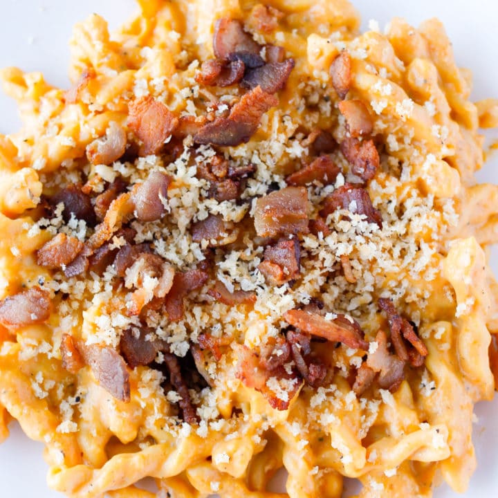 Butternut Squash Pasta with Bacon 