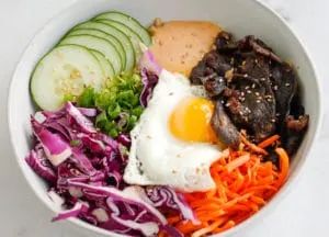 Korean Beef Bowls with Yum Yum Sauce